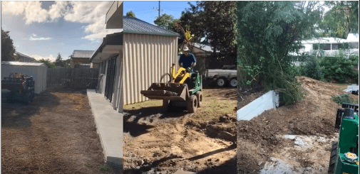 DIY Demolition using rogers little loaders kanga and hydraulic tipper trailer