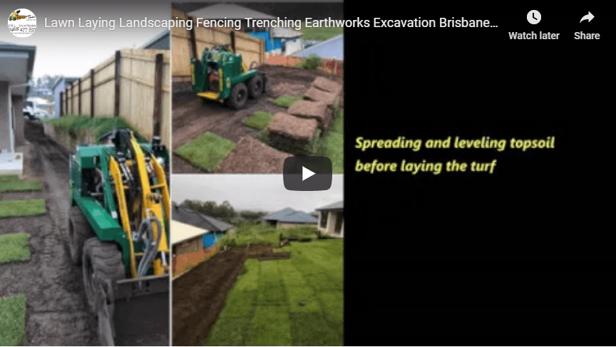Lawn Laying Landscaping Fencing Trenching Earthworks Excavation Brisbane Queensland