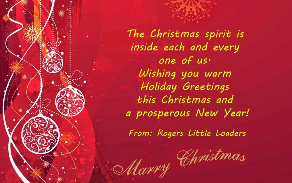 Rogers Little Loaders Christmas Card