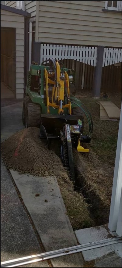 Need to run power on your property Our trenchers glide through the dirt leaving a clean sharp trench mm wide and any Depth up to mm deep