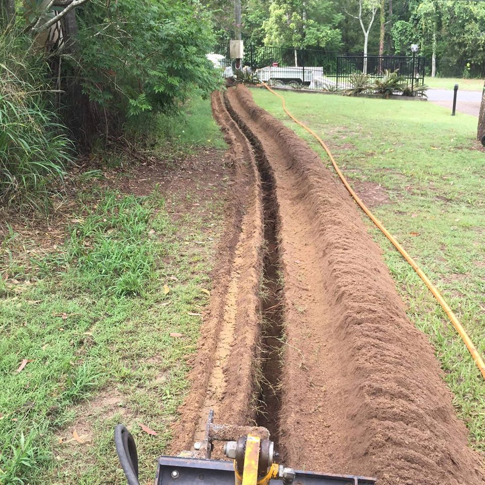 120m of trenching for electrical cable