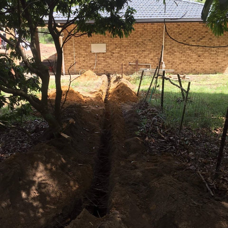 Routing house stormwater drainage irrigation or electrical