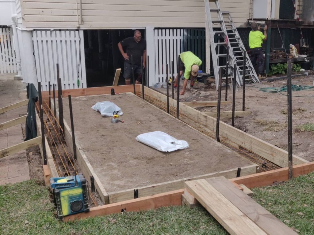 Concrete slab for above ground pool